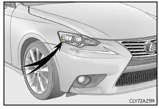Lexus IS 300h. Fahrzeuge mit Gasentladungsscheinwerfern