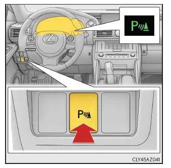 Lexus IS 300h. Schalter für Lexus-Einparkhilfe