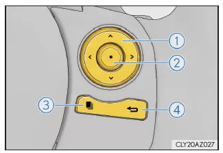 Lexus IS 300h. Betätigung der Steuerschalter der Anzeige