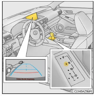 Lexus IS 300h. Rückfahrmonitor-System