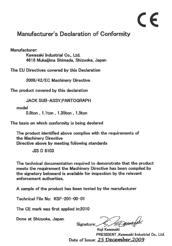 Lexus IS 300h. Zertifizierung für den Wagenheber