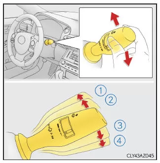 Lexus IS 300h. Betätigen des Wischerhebels