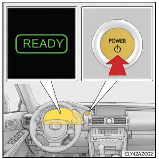 Lexus IS 300h. Starten des Hybridsystems