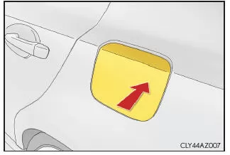 Lexus IS 300h. Schließen des Kraftstofftankverschlusses