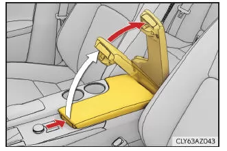 Lexus IS 300h. Konsolenfach