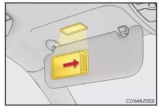 Lexus IS 300h. Schminkspiegel 