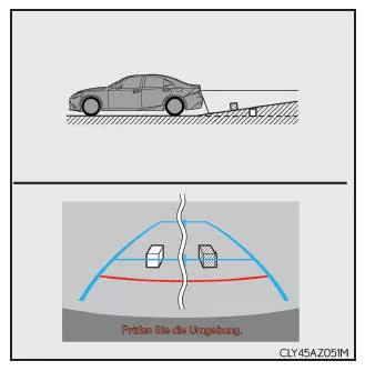 Lexus IS 300h. Wenn der Boden hinter dem Fahrzeug stark ansteigt