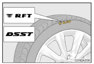 Lexus IS 300h. Notlaufreifen (Eine 