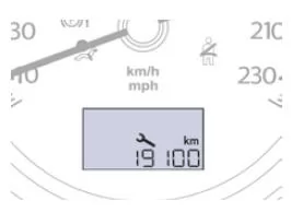 Peugeot 508. Wartungsanzeige