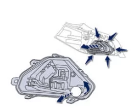 Peugeot 508. Blinkleuchten und Rückfahrlicht