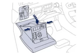 Peugeot 508. Sicherungen am Armaturenbrett