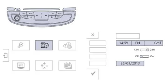 Peugeot 508. Autoradio mit Touchscreen