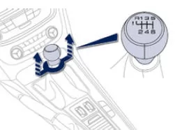 Peugeot 508. Einlegen des Rückwärtsgangs