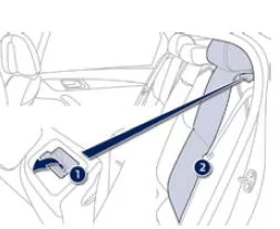 Peugeot 508. Sitz vom Fond aus umklappen