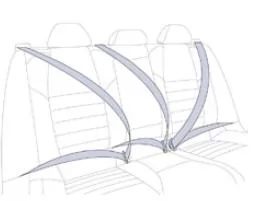 Peugeot 508. Sicherheitsgurte hinten