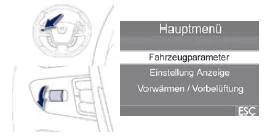 Peugeot 508. Anzeigefeld des Kombiinstruments