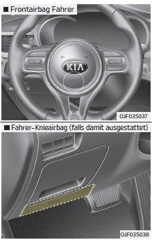 Fiat Panda. Fahrer- und Beifahrer-Frontairbag